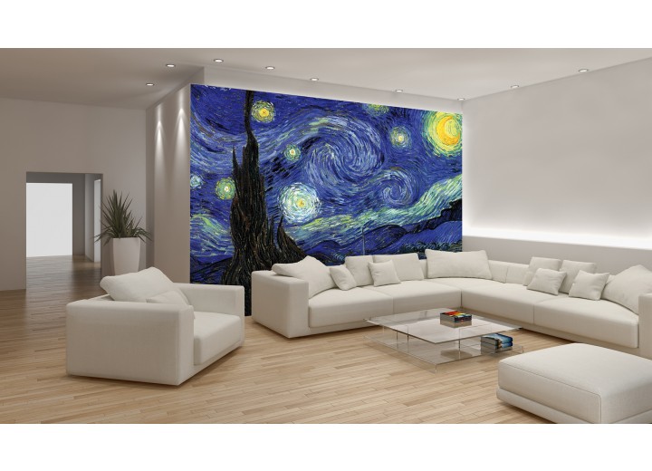 Fotobehang Van Gogh | Blauw | 208x146cm