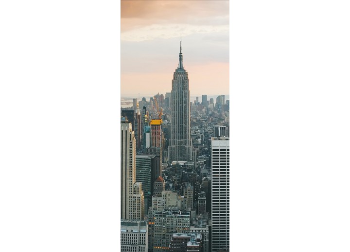 Deursticker Muursticker New York | Grijs | 91x211cm