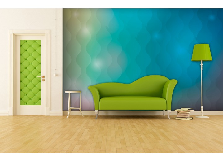 Fotobehang Papier Abstract | Groen, Blauw | 368x254cm