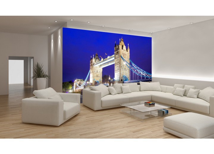 Fotobehang London | Blauw | 104x70,5cm