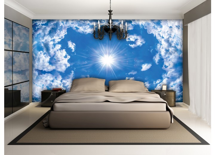 Fotobehang Lucht, Wolken | Blauw | 152,5x104cm