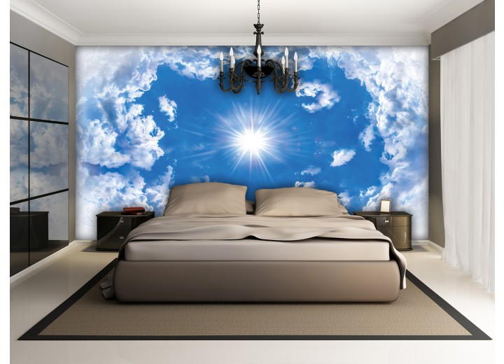 Fotobehang Lucht, Wolken | Blauw | 152,5x104cm