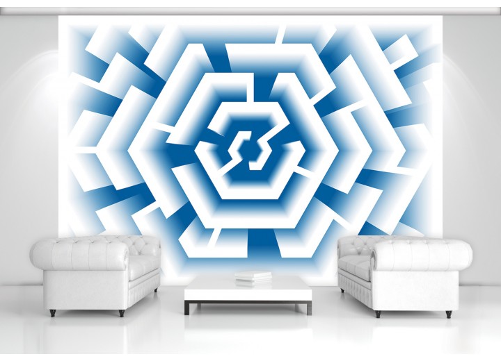 Fotobehang Design | Blauw | 104x70,5cm