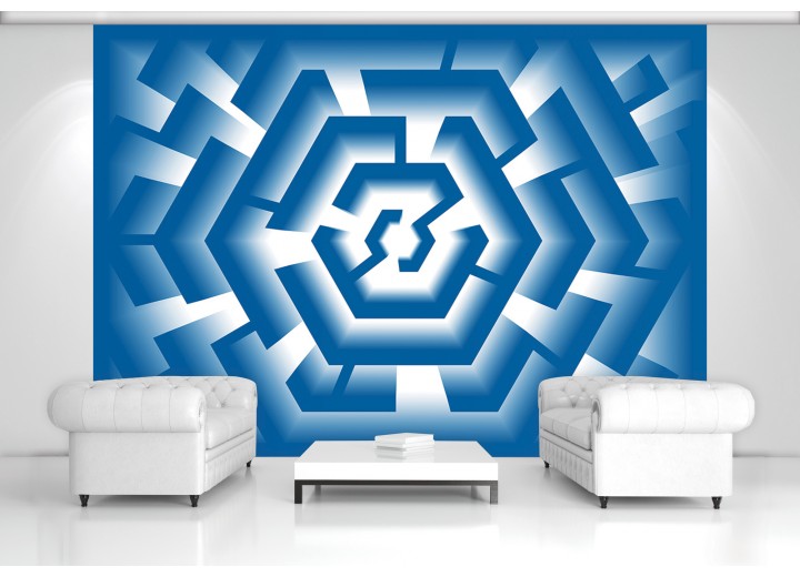 Fotobehang Vlies | Design | Blauw | 368x254cm (bxh)