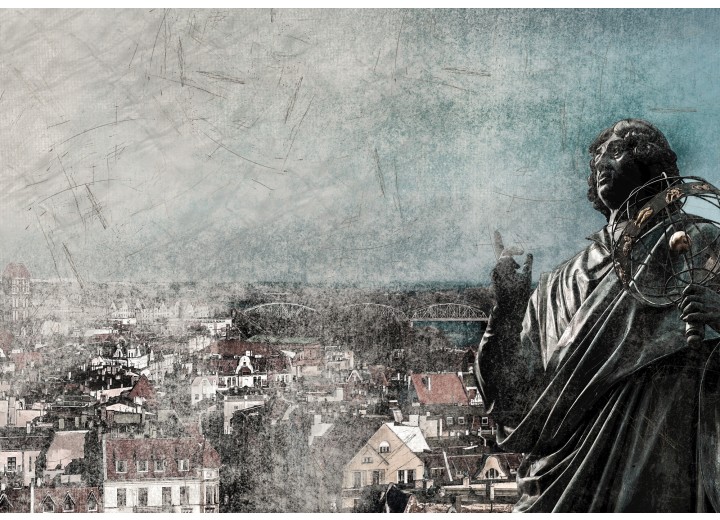 Fotobehang Vlies | Nicolaas Copernicus | Grijs | 368x254cm (bxh)