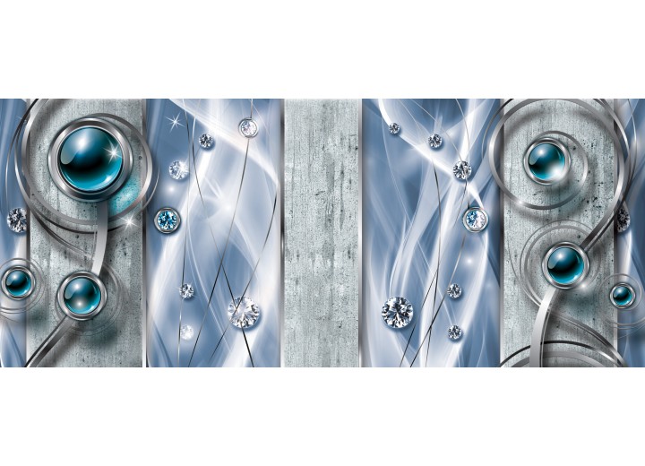 Fotobehang Design, Modern | Blauw | 250x104cm