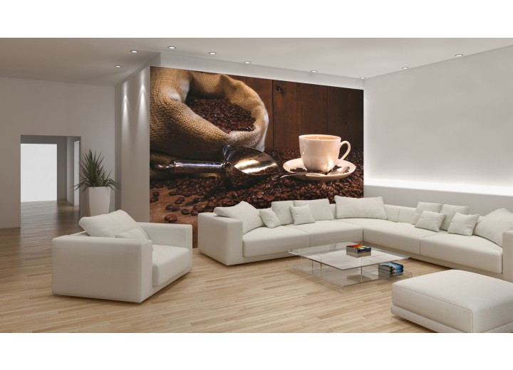 Fotobehang Koffie, Keuken | Bruin | 152,5x104cm