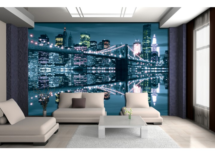 Fotobehang New York | Blauw | 152,5x104cm