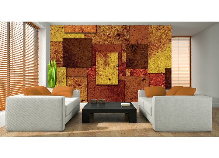 Fotobehang Modern | Bruin, Oranje | 104x70,5cm