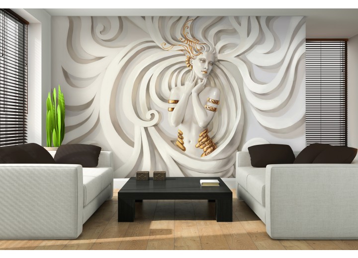 Fotobehang 3D, Modern | Crème | 152,5x104cm