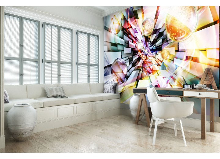 Fotobehang Vlies | Abstract, Kleurrijk | Geel | 368x254cm (bxh)