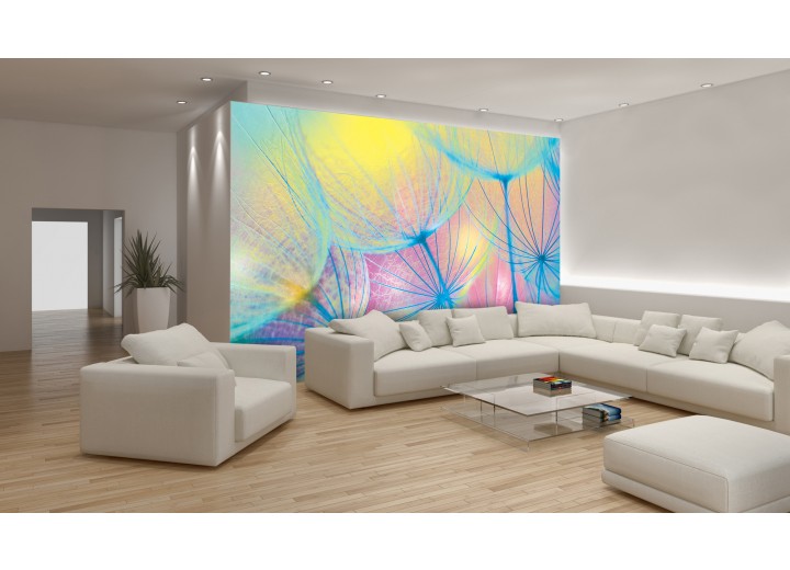 Fotobehang Abstract | Geel, Blauw | 104x70,5cm