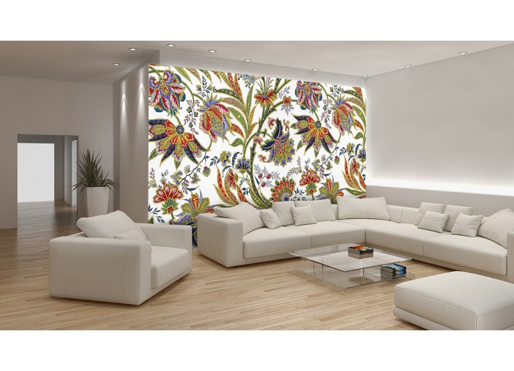 Fotobehang Vlies | Stenen | Wit, Groen | 368x254cm (bxh)