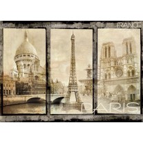 Fotobehang Parijs | Sepia | 104x70,5cm