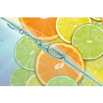 Fotobehang Papier Fruit, Keuken | Oranje, Groen | 368x254cm