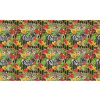 Fotobehang Papier Jungle | Rood, Groen | 254x184cm