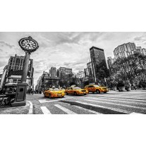 Fotobehang New York | Zwart, Geel | 152,5x104cm