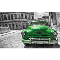 Fotobehang Oldtimer, Auto | Grijs, Groen | 152,5x104cm