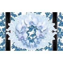 Fotobehang Papier Bloemen, Orchideeën | Blauw | 368x254cm