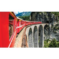 Fotobehang Brug | Rood | 152,5x104cm