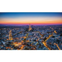 Fotobehang Papier Parijs | Blauw | 254x184cm