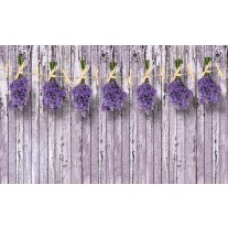 Fotobehang Papier Hout, Bloemen | Paars | 368x254cm