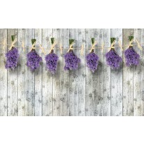 Fotobehang Hout, Bloemen | Grijs | 152,5x104cm