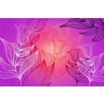 Fotobehang Bloemen | Paars, Roze | 152,5x104cm