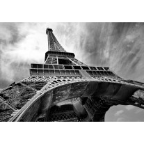 Fotobehang Papier Eiffeltoren, Parijs | Grijs | 254x184cm