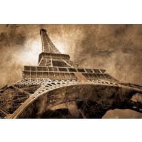 Fotobehang Papier Eiffeltoren, Parijs | Sepia | 368x254cm