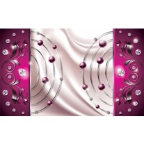 Fotobehang Modern, Slaapkamer | Roze, Zilver | 152,5x104cm