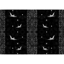 Fotobehang Papier Vogels | Zwart | 254x184cm