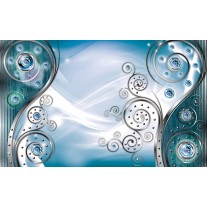 Fotobehang Design | Zilver, Turquoise | 152,5x104cm