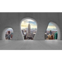Fotobehang Papier Skyline, Modern | Grijs | 254x184cm