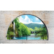 Fotobehang Natuur, Muur | Groen | 152,5x104cm