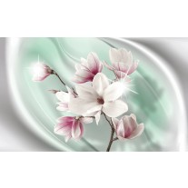 Fotobehang Papier Bloemen, Magnolia | Roze | 254x184cm