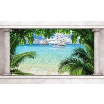 Fotobehang Strand, Zee | Groen | 152,5x104cm