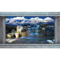 Fotobehang Papier Waterval, Natuur | Blauw | 254x184cm