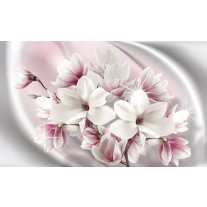 Fotobehang Papier Magnolia, Bloemen | Roze | 254x184cm