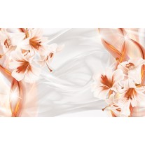 Fotobehang Papier Bloemen, Modern | Oranje | 254x184cm
