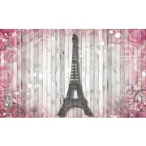 Fotobehang Hout, Parijs | Roze | 152,5x104cm