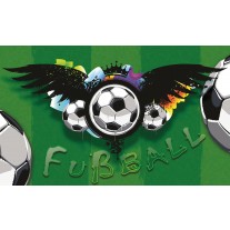 Fotobehang Voetbal | Groen, Zwart | 152,5x104cm