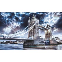 Fotobehang Papier London | Blauw | 254x184cm