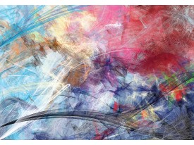 Fotobehang Vlies | Abstract | Blauw, Geel | 368x254cm (bxh)