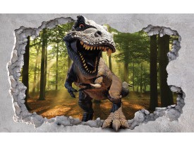 Fotobehang Vlies | Dinosaurus, 3D | Grijs | 368x254cm (bxh)