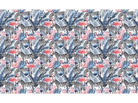 Fotobehang Vlies | Zebra | Blauw, Zwart | 368x254cm (bxh)