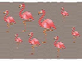 Fotobehang Vlies | Flamingo | Bruin, Oranje | 368x254cm (bxh)