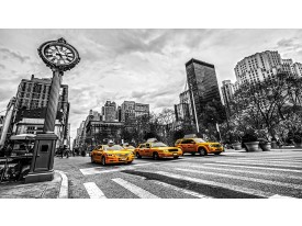 Fotobehang New York | Zwart, Geel | 104x70,5cm