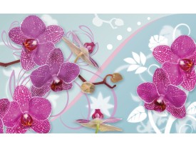 Fotobehang Papier Orchideeën, Bloemen | Roze | 368x254cm