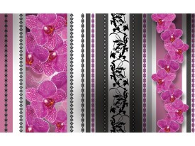 Fotobehang Papier Bloemen | Roze, Grijs | 368x254cm